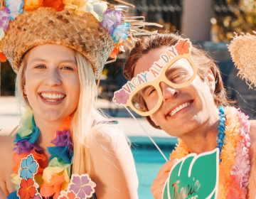 Friends enjoying their vacation in Hawaii