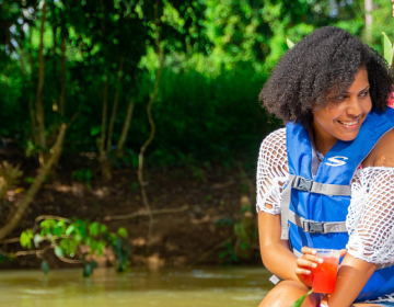Couple in a Jamaican romantic experience