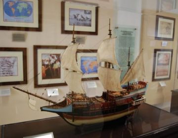 Miniature of a boat in the Maritime History Museum in Puerto Vallarta