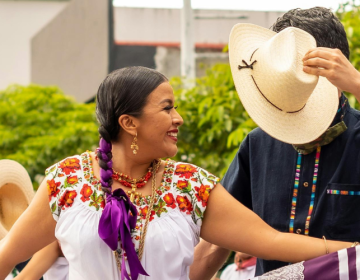 People celebrating the Guelaguetza in Oaxaca